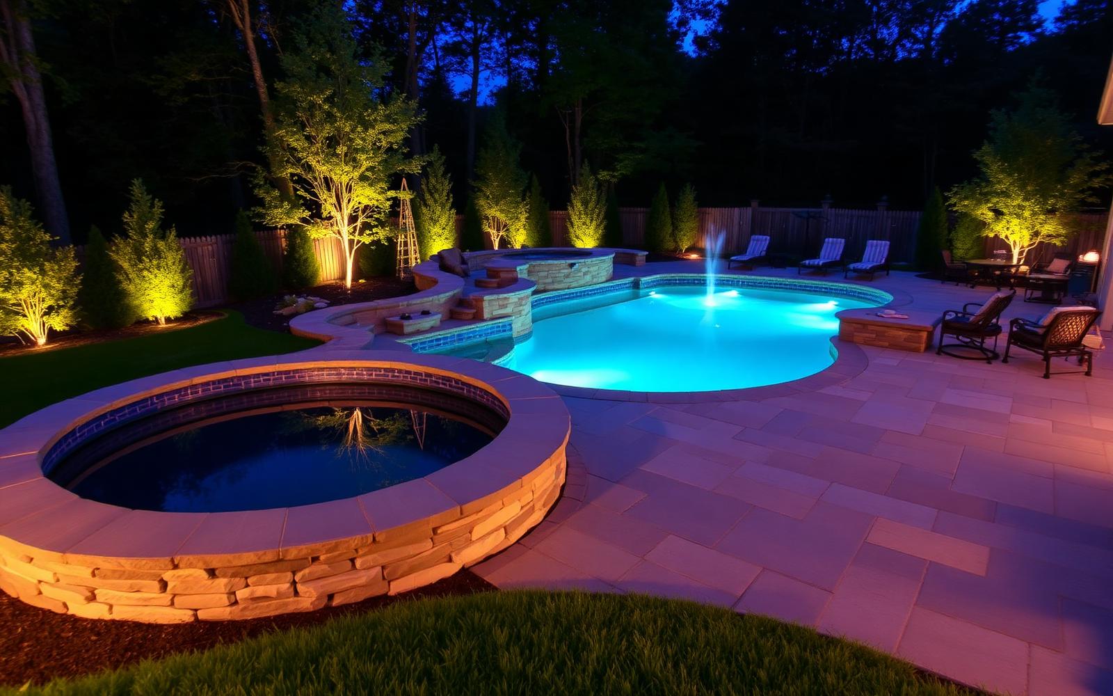 Bluestone pool deck & spa surround