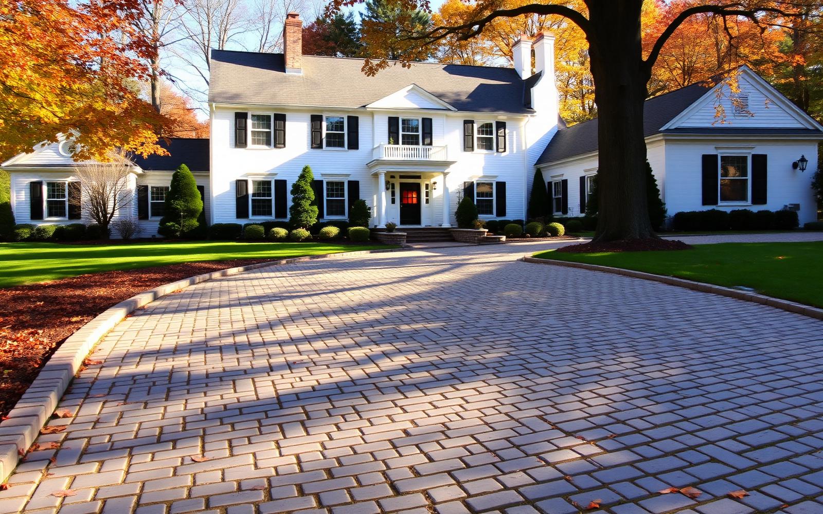 Cobblestone driveway & apron